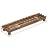 Banqueta florero de madera maciza, banco largo para sala de estar, uso doméstico, de pie, de una sola capa, balcón al aire libre, estante de almacenamiento estilo escalera de madera anticorrosión
