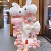 Lindos Accesorios para el Cabello para Niños Horquilla con Lazo Horquilla de Dibujos Animados de Conejo Flor Tocado Dulce Niñita Pinza Bb Tocado