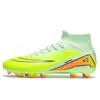 Zapatos de Fútbol de Caña Alta con Tacos Largos Transfronterizos para Adolescentes, Hombres y Mujeres, Zapatos de Fútbol Profesionales Ag para Entrenamiento al Aire Libre, Antideslizantes