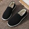 Zapatos de Tela Old Beijing para Hombre Ajenjo Transpirables Slip-On Resistentes al Desgaste Antideslizantes Negros Zapatos de Trabajo Suela Gruesa Zapatos Perezosos Talla Grande Zapatos