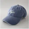 Gorra de Béisbol Vintage Lavada Estilo Primavera Bordado de Letra Simple Unisex Casual Versátil Protector Solar