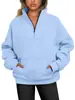 Suéter Masculino Casual Solto de Lã com Gola Alta, Cor Sólida, Bolso com Zíper, Outono e Inverno 2025