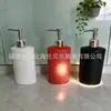 Botellas dispensadoras de cerámica tipo prensa de alta venta en Europa y América para gel antibacterial y champú, Venta directa de fábrica y exportación de botellas de cerámica para jabón