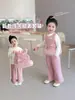 Conjunto de Tres Piezas con Chaleco para Niña Primavera y Otoño 2025 Nuevo Elegante Ropa Estilo Chanel para Niña Pequeña Atuendo de Otoño para Bebé