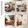 Banqueta para Cambiar Zapatos en la Entrada de Casa con Cojín Suave, Reposapiés de Moda, Mesa de Centro de Lujo Ligero, Taburete Bajo, Sofá, Asiento Suave Sencillo para la Entrada de la Sala de Estar