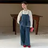 Conjunto de Ropa para Niña 2026 Nuevo Elegante Top Camisola de Mezclilla y Pantalones Conjunto de Tres Piezas Estilo Coreano