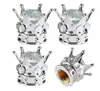 Tampas de Válvula para Pneus de Motocicleta, Tampas de Válvula para Pneus de Carro, Tampas de Válvula à Prova de Poeira, Tampas Criativas para Núcleo de Válvula com Coroa Cravejada de Diamantes
