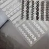Adesivos para Unhas com Renda em Relevo, Padrão de Linhas Transparentes Preto e Branco da Moda, Adesivos de Unha Adesivos Finos e Flexíveis para Decoração, Atacado