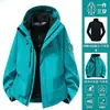 Chaqueta tipo concha de sistema de montaña tres en uno para hombres y mujeres, otoño e invierno, forro polar, cálida, repelente al agua, cortavientos, transpirable, ropa para montañismo y senderismo al aire libre