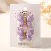 Traje de Pasador de Pelo Tejido a Mano de Lana Europeo y Americano Mariposa Enrollada Pasador de Color Sólido Suave Todo-partido Tocado para Bebé 3841