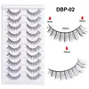 10 Pares de Pestañas Postizas Pequeñas tipo Cómic, Naturales, Largas y Ligeras, Pestañas de 0.04mm, Par de Pestañas Abuela Conejo