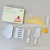 Set de Tenedor Cuchillo Plato Desechables para Pastel Envío Envuelto en Película Caja de Regalo para Fiesta de Cumpleaños Juego de Cinco Piezas Vajilla para Mesa de Pastel
