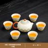 Conjunto de Chá Kung Fu Estilo Antigo Ruyao para Uso Doméstico Novo Modelo 2025 Luxo Leve Cerâmica de Alta Qualidade Gaiwan Bule e Xícaras Conjunto Completo