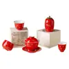 Juego de Tazas de Té de Orquídea Qiushui Fabricante Taza Maestra de Cerámica Taza Individual Taza de Té Rojo de la Ciudad Prohibida Juego de Té Kung Fu Taza de Té