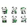 Juguete de Peluche Redondo de Panda Creativo y Lindo, Decoración de Jardín DIY, Adorno de Micro Paisaje para Escritorio de Coche