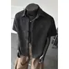 Camisa Básica Casual Oversized de Manga Curta para Homens e Mulheres, Estilo Hong Kong Ins Solta e Versátil Camisa de Meia Manga