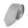 Corbata de Seda para Hombre Hecha a Mano de Fábrica Edición Estrecha de 5 cm Corbata de Poliéster Jacquard Rayada Profesional para Vestir Entrevista OEM