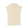 Atacado Fabricante de Roupas Femininas Transfronteiriças 2026 Novo Conjunto de Roupas Femininas Estilo Chinês com Gola Mandarin, Fechamento de Nó, Top Elástico + Calça Longa