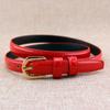 Cinturón Decorativo de Cuero Patentado Personalizado de Colores Dulces para Estudiantes, Moda Femenina, Cinturón Delgado de Una Pieza, Venta al por Mayor, Moldeador de Cintura, Acabado Brillante