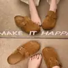 Forro suave y elástico, cómodos, estilo retro, mules de punta cerrada, pantuflas de media caña, zapatos de mujer talla pequeña, para personas menudas con pies muy pequeños, Modelo 2026