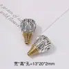 Xizang Prata Duas Cores Três Vias Pulseira Contas Espaçadoras Retrô Duas Cores Liga Inlaid Cabeça de Buda Furo Acessórios de Joia Atacado