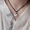 Collar Pequeño Gordo Fortuna Paz Candado Nuevo Diseño Estilo Chino Antiguo Nicho Todo-partido Colgante de Pareja Collar Sencillo Tendencia