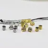 Pulsera Colgante de Hueso Asustado de Cerdo con Cuentas Pequeñas y Cuentas de Barril de Tira de Aleación Collar de Plata de Tíbet 5mm Accesorios de Joyería de Cuentas Pequeñas