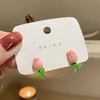 Pendientes Pequeños de Flor de Tulipán Rosa de Plata s925 Pendientes de Primavera y Verano 2022 Nuevo Diseño Pendientes de Lujo Ligero para Mujeres