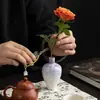 Glaseador de Cristal que Cambia de Color Botella de Gota de Agua Cerámica Flor de Hielo Jarrón Hidropónico Botella para Plantas Decoración de Arreglo de Flores Secas para Sala de Estar Adorno