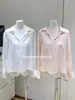 Las mujeres inteligentes también deberían ser hermosas. Camisa casual y relajada 100% ramio con cuello en V para mujer, top ligero y transpirable para primavera y verano
