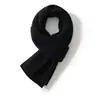 Cachecol de Cashmere para Homens e Mulheres, Estilo Coreano Versátil Tricotado Grosso Quente Protetor de Pescoço, Cor Sólida, Novo Modelo de Inverno Atacado