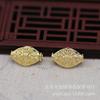 Yiwu fio de ouro cor-preservação banhado a ouro contas esculpidas coroa de cabelo pingente link acessórios adorno de cabeça acessórios de cabelo acessórios DIY B1483