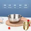 Tazón para Ensalada de Acero Inoxidable 304 con Tapa, Sellado, Engrosado, Tazón Profundo para Mezclar para Cocinar y Hornear, con Escala, Disponible al por Mayor