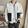 Chaqueta con costuras de cuello mao para hombre otoño 2023 lujo ligero alta gama marca de moda moda Ruan guapo casual top corto