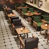 Exportación Transfronteriza de Sofás para Cafetería Estilo Nórdico, Mesas y Sillas para Restaurante, Muebles Comerciales para Bar, Catering, Cabinas de Recepción para Tiendas de Té con Leche y Postres