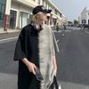 Playera de Manga Corta con Degradado para Hombre Marca de Moda Trendy Plancton Guapo Holgada Talla Extra Ropa de Verano para Hombre Camiseta de Cuello Redondo de Peso Pesado