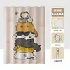 Cortina Divisoria para Baño Resistente al Moho, Cortina de Puerta Divisoria para Ducha, Kit sin Taladro, Cortina de Ducha para Baño, Cortina de Ducha de Tela Impermeable