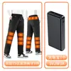 Calça Térmica Elétrica de Grafeno para o Inverno, Aquecida com Veludo de Cordeiro, para Homens, com Joelheiras Espessas e à Prova de Frio em Veludo, para Pessoas de Meia-Idade e Idosos