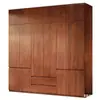 Armario para uso doméstico en el dormitorio, hecho de madera maciza, moderno y simple, armario grande de cuatro puertas, adecuado para apartamentos de alquiler, armario de almacenamiento de ropa