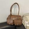 Bolsa de boliche portátil de nicho vintage feminina 2024 outono nova moda sul-coreana bolsa nas axilas de grande capacidade bolsa geral