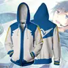 2023 transfronteiriço novo Riman Chuyin futuro cosplay 3D impressão digital moletom com capuz zíper pullover