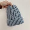 Chapéu de lã Twist Japonês Outono e Inverno Feminino Quente à prova de frio Casal All-match Chapéu de malha Pulôver de estudante Cor Chapéu frio para homens