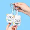 Taobao Xiaohongshu Popular Peluche Auriculares Conejo Muñeco Llavero Corazón Presionar Sonido Muñeco Regalo Mayoreo
