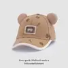 Boné de Baseball Infantil Fofo 2025 Atacado Estampado Urso Personalizado com Aba Estilo Japonês e Coreano Chapéu Solar para Meninas