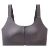 Roupa íntima tipo sutiã sem costura com zíper frontal para mulheres, colete esportivo à prova de choque, minimiza seios grandes, esconde gordurinhas laterais, sutiã fino