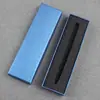 Caja de bolígrafos de punto caja de regalo de papel para bolígrafos tapa superior e inferior caja de bolígrafos negra mate plana al por mayor con impresión de LOGOTIPO