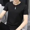 Camiseta de manga curta masculina gola polo verão coreana slim base camiseta curinga masculina manga curta uma geração de cabelo