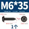 Tornillos Autorroscantes de Cabeza Hexagonal Redonda de Acero Inoxidable 304 Negros, Tornillos para Madera de Cabeza Plana Redonda Extendida, Gama Completa M2-M8