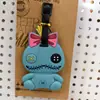 Etiqueta de equipaje de Stitch de orejas grandes y lindo de Star Baby, etiqueta con logo de equipaje de goma suave de PVC, colgante para tablero, colgante de embarque