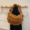 Bolso de Nube Plegado de Terciopelo Transfronterizo para Mujer, Bolso Peludo Nuevo, Estilo Coreano Casual Bolso Burbuja, Bolso de Hombro Cruzado, Bolso Dumpling